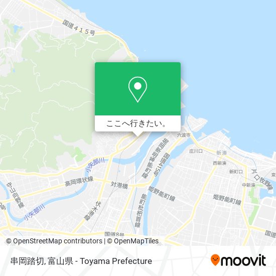 串岡踏切地図