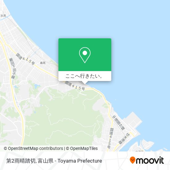 第2雨晴踏切地図