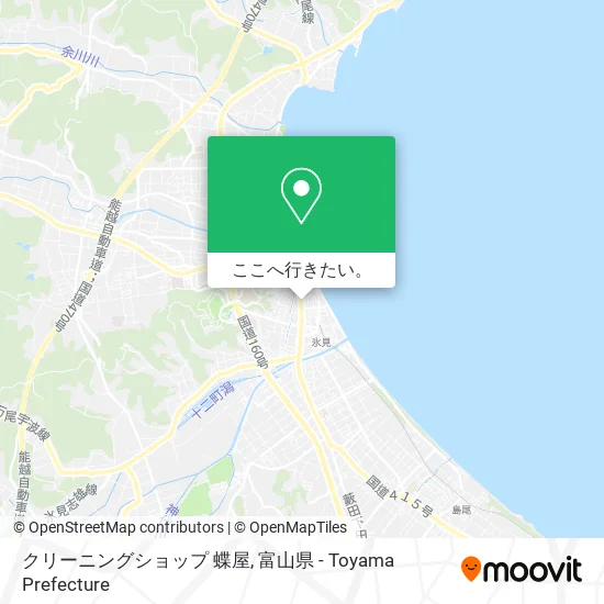 クリーニングショップ 蝶屋地図