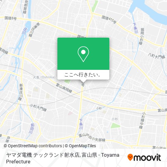 ヤマダ電機 テックランド射水店地図