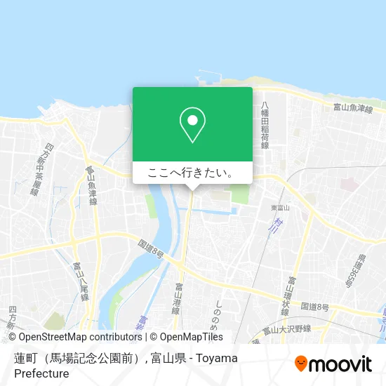 蓮町（馬場記念公園前）地図