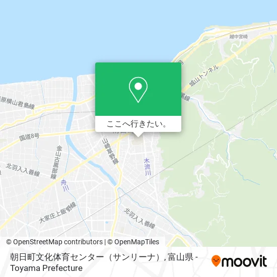 朝日町文化体育センター（サンリーナ）地図