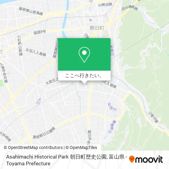 Asahimachi Historical Park 朝日町歴史公園地図