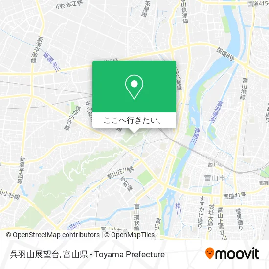 呉羽山展望台地図