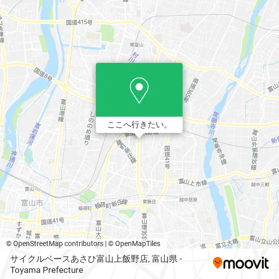サイクルベースあさひ富山上飯野店地図