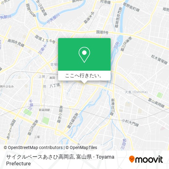サイクルベースあさひ高岡店地図