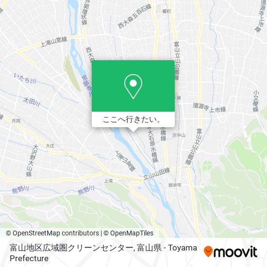 富山地区広域圏クリーンセンター地図