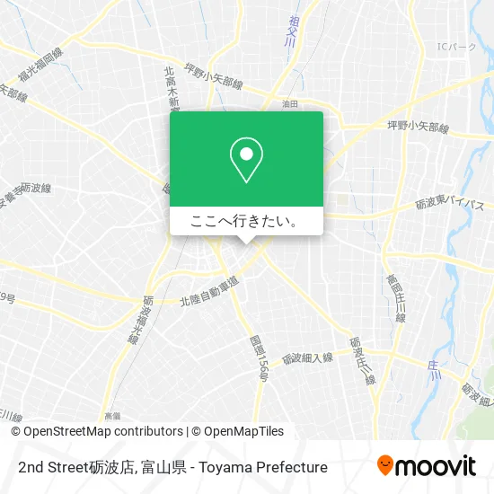 2nd Street砺波店地図