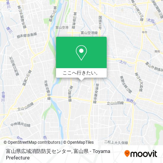 富山県広域消防防災センター地図