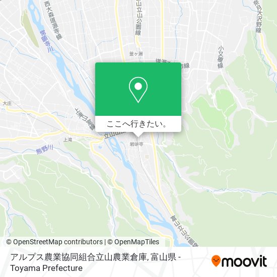 アルプス農業協同組合立山農業倉庫地図