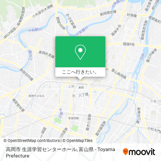 高岡市 生涯学習センターホール地図