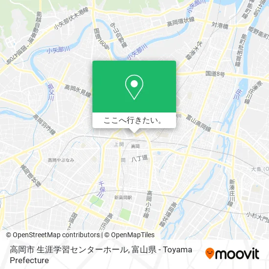 高岡市 生涯学習センターホール地図