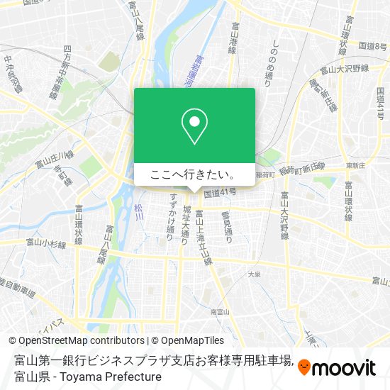 富山第一銀行ビジネスプラザ支店お客様専用駐車場地図