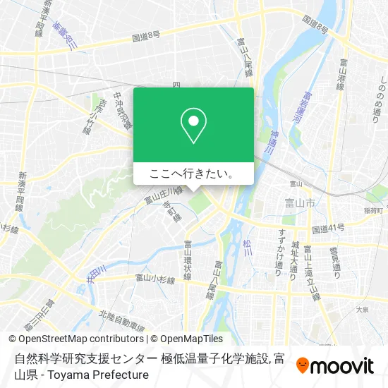 自然科学研究支援センター 極低温量子化学施設地図