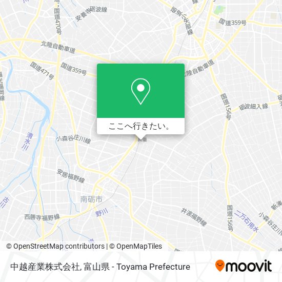 中越産業株式会社地図