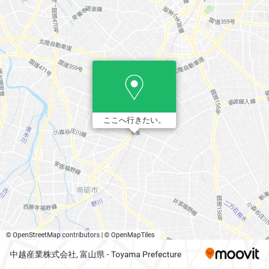中越産業株式会社地図