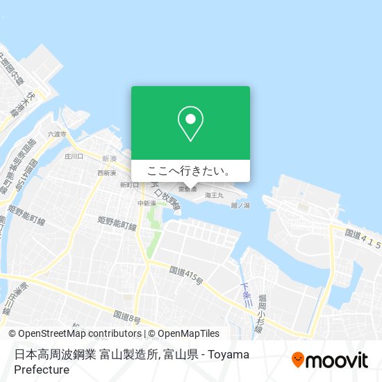 日本高周波鋼業 富山製造所地図