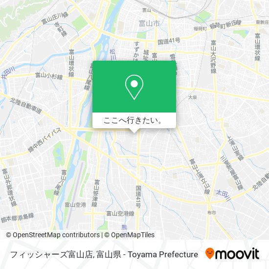 フィッシャーズ富山店地図