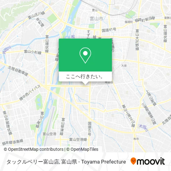 タックルベリー富山店地図