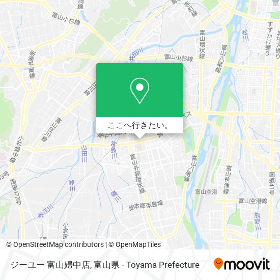 ジーユー 富山婦中店地図
