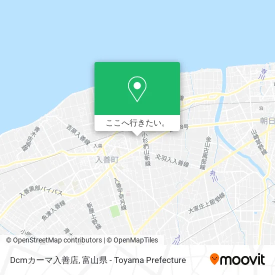 Dcmカーマ入善店地図
