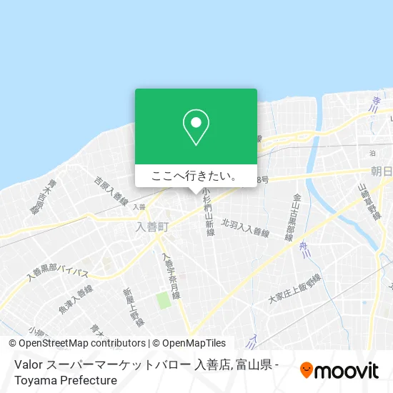 Valor スーパーマーケットバロー 入善店地図