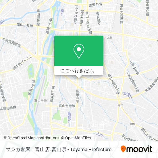 マンガ倉庫　富山店地図