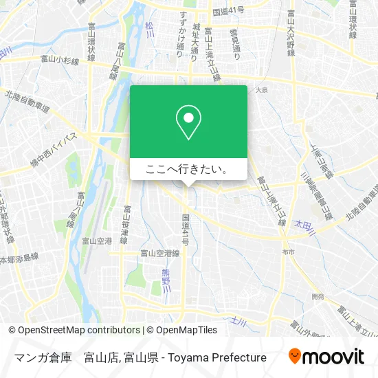 マンガ倉庫　富山店地図