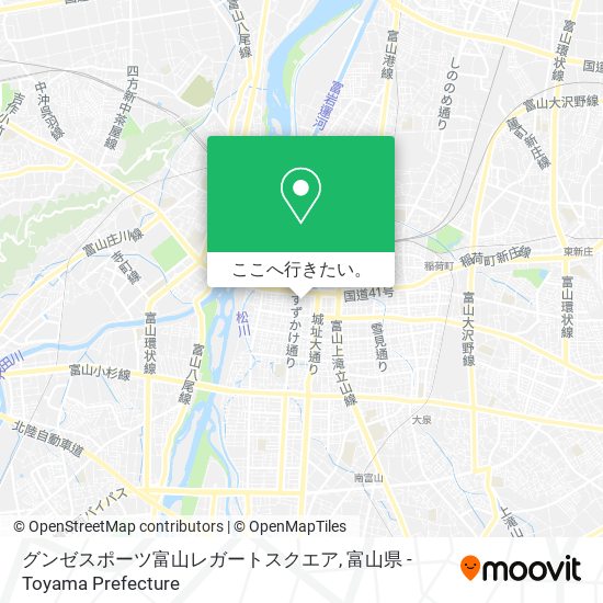 グンゼスポーツ富山レガートスクエア地図