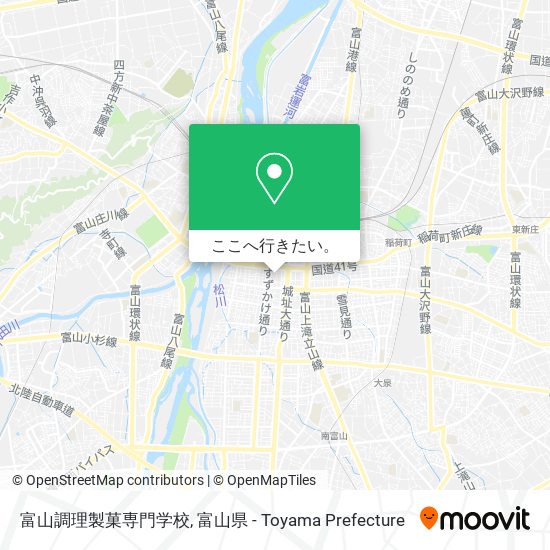 富山調理製菓専門学校地図