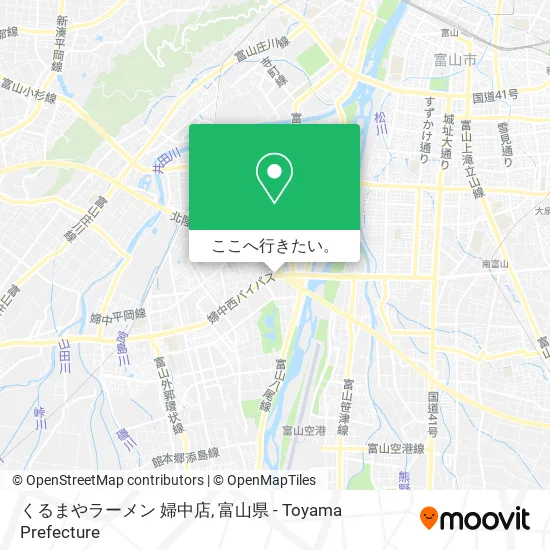 くるまやラーメン 婦中店地図