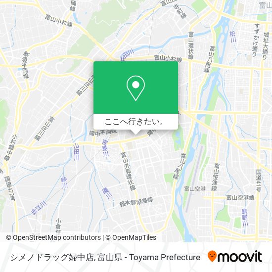シメノドラッグ婦中店地図