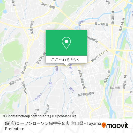 (閉店)ローソンローソン婦中笹倉店地図