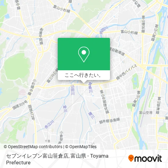 セブンイレブン富山笹倉店地図