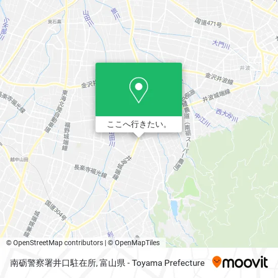 南砺警察署井口駐在所地図