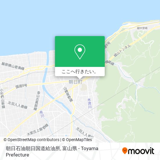 朝日石油朝日国道給油所地図