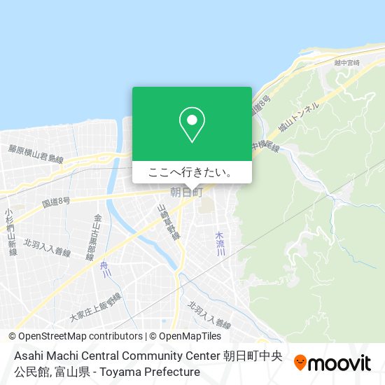 Asahi Machi Central Community Center 朝日町中央公民館地図