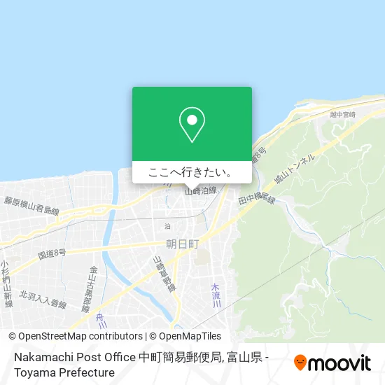 Nakamachi Post Office 中町簡易郵便局地図