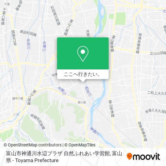 富山市神通川水辺プラザ 自然ふれあい学習館地図