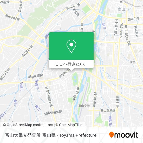 富山太陽光発電所地図