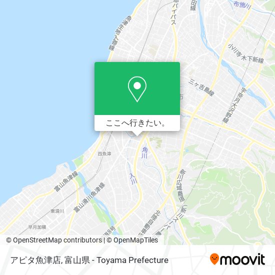アピタ魚津店地図