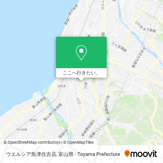 ウエルシア魚津住吉店地図