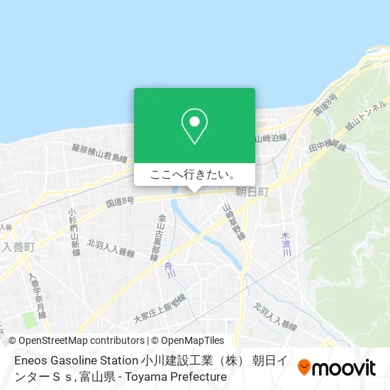 Eneos Gasoline Station 小川建設工業（株） 朝日インターＳｓ地図
