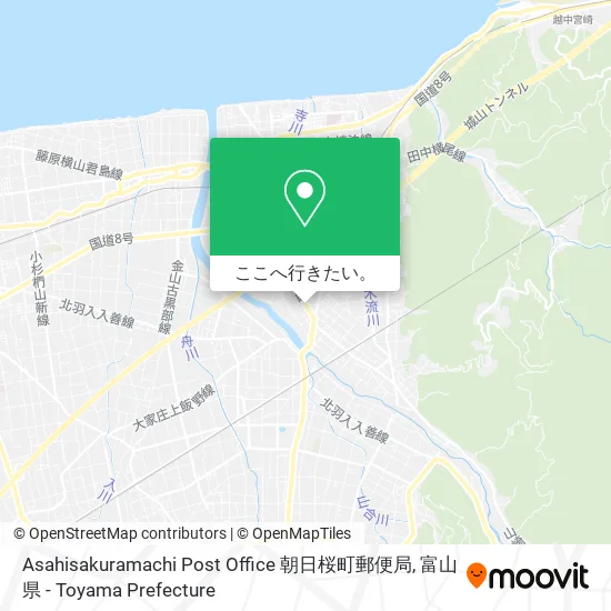 Asahisakuramachi Post Office 朝日桜町郵便局地図