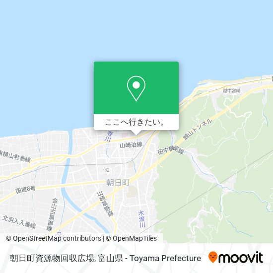 朝日町資源物回収広場地図
