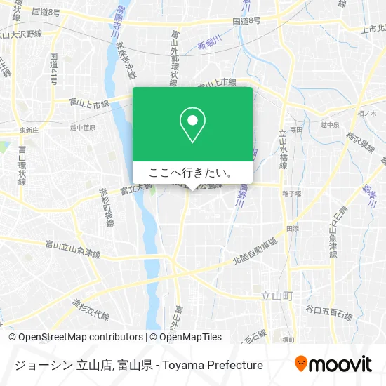 ジョーシン 立山店地図