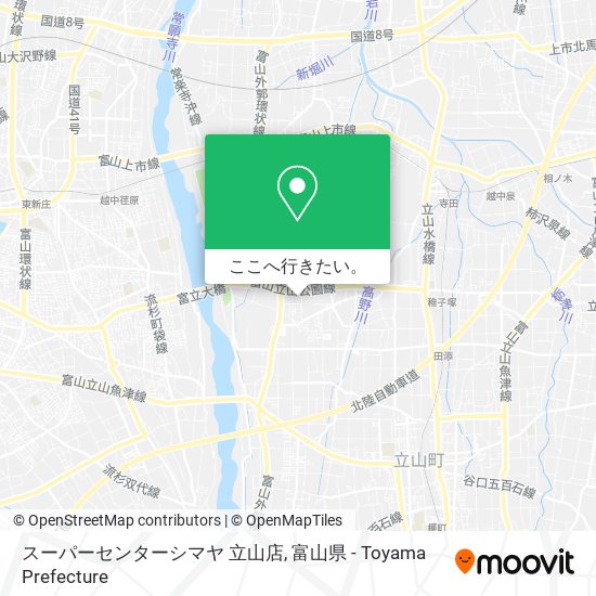 スーパーセンターシマヤ 立山店地図