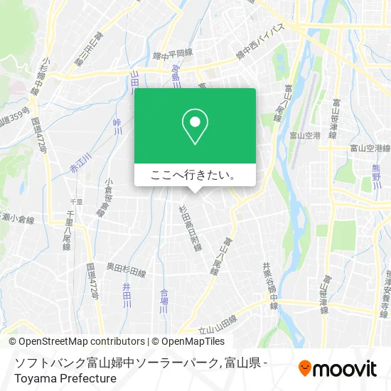 ソフトバンク富山婦中ソーラーパーク地図