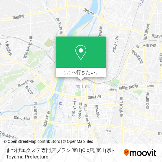まつげエクステ専門店ブラン 富山Cic店地図