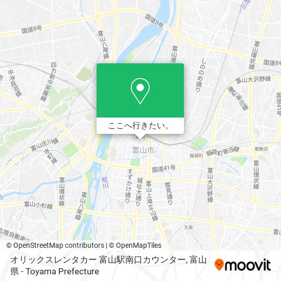 オリックスレンタカー 富山駅南口カウンター地図